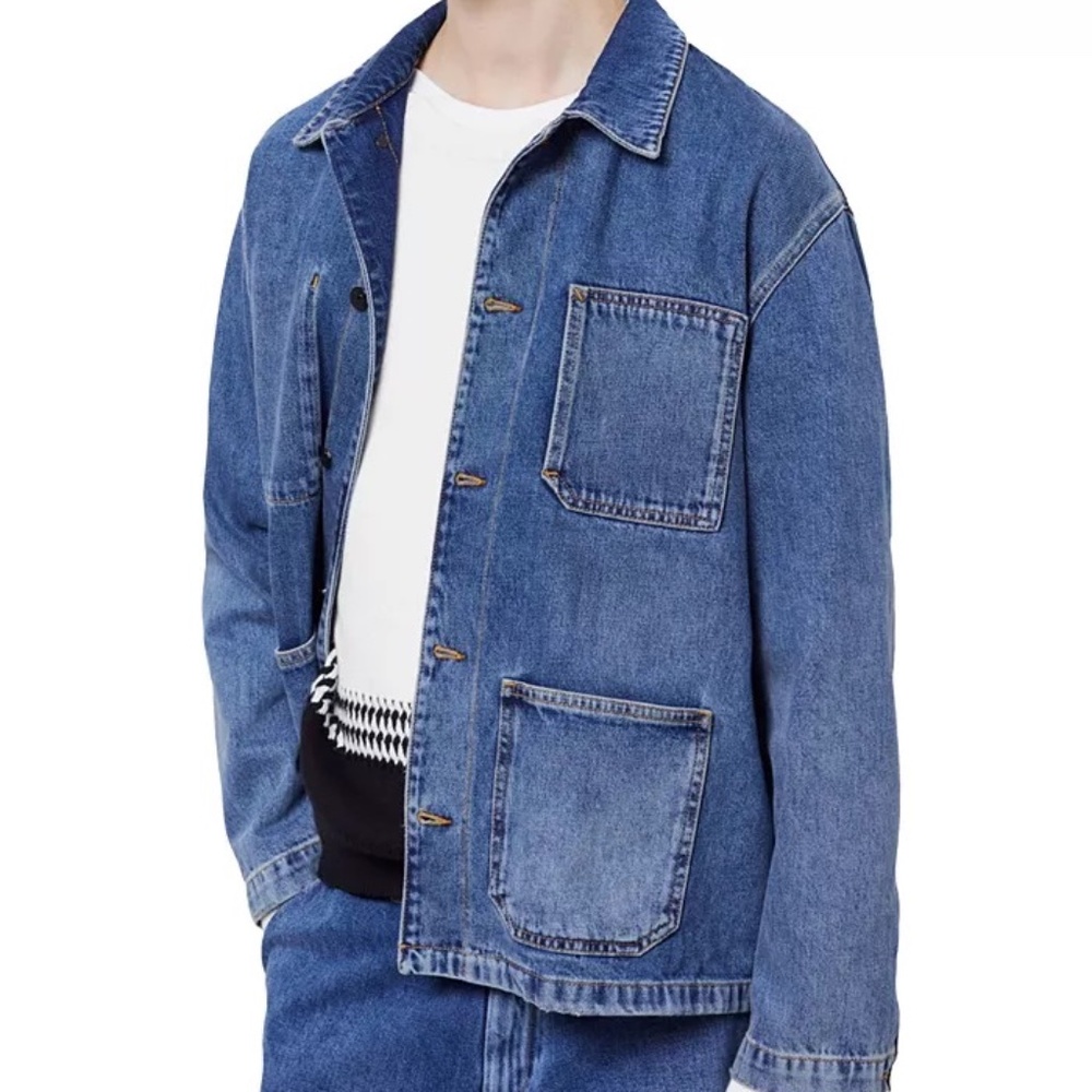 NWT The Kooples Workwear Denim Jacket Blue - Men's Size M